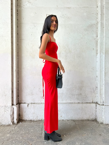 DELULU Open Back Bodycon Dress
